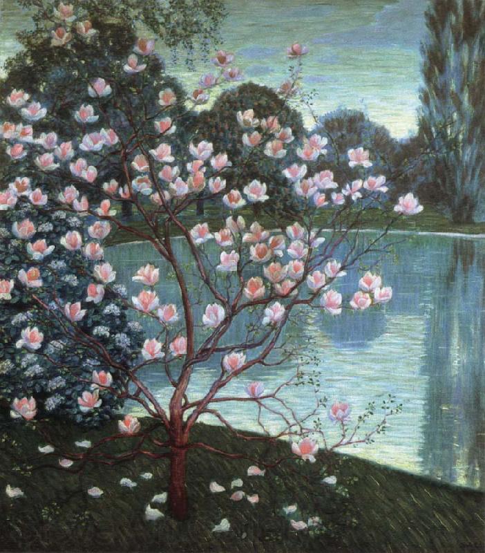 wilhelm list magnolia Norge oil painting art